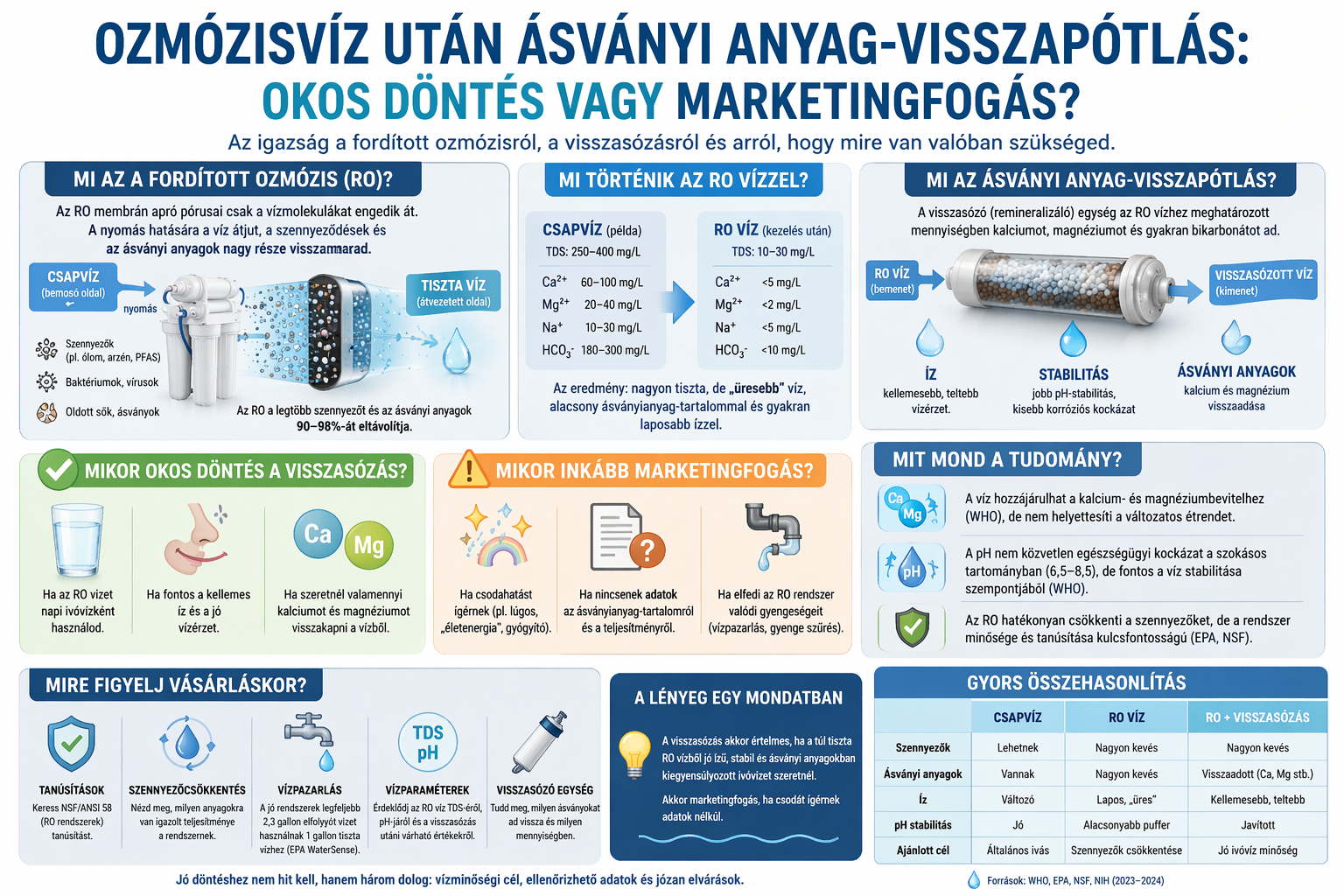 Vízkezelés és ásványi anyag visszapótlás