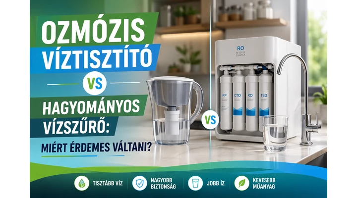 Ozmózis víztisztító vs hagyományos vízszűrő: Miért érdemes váltani?