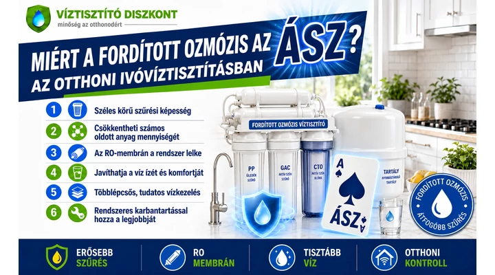 Miért a fordított ozmózis az ász az otthoni ivóvíztisztításban?